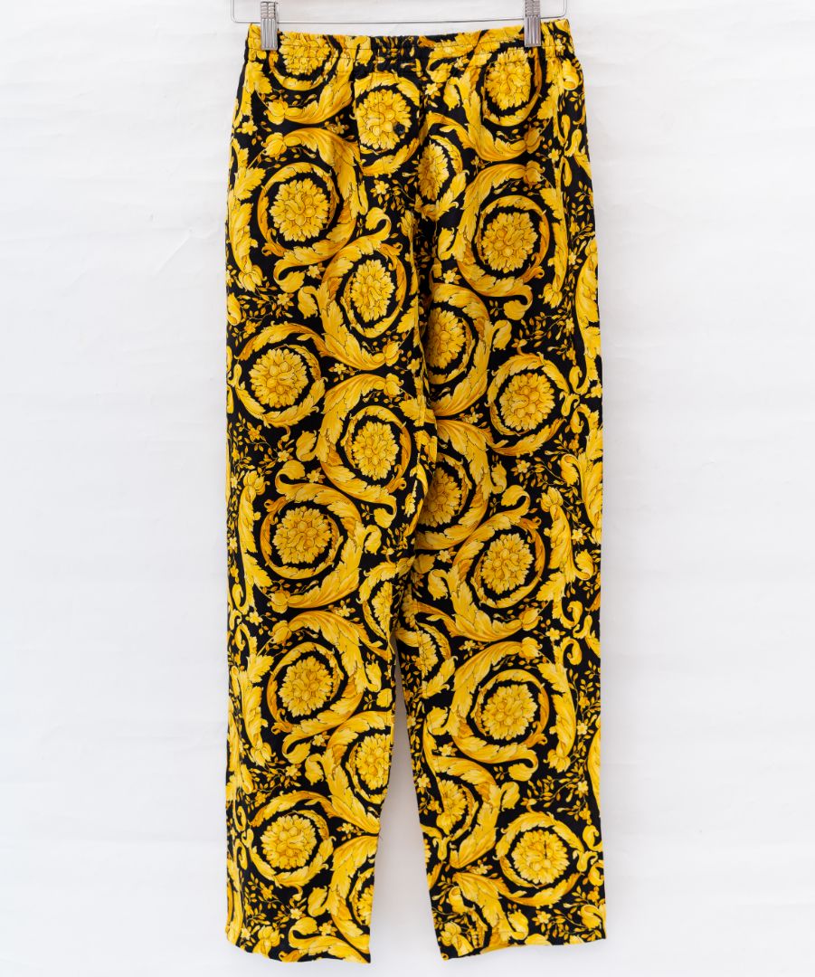 Versace Baroque Pattern Straight Leg Pajama Pants