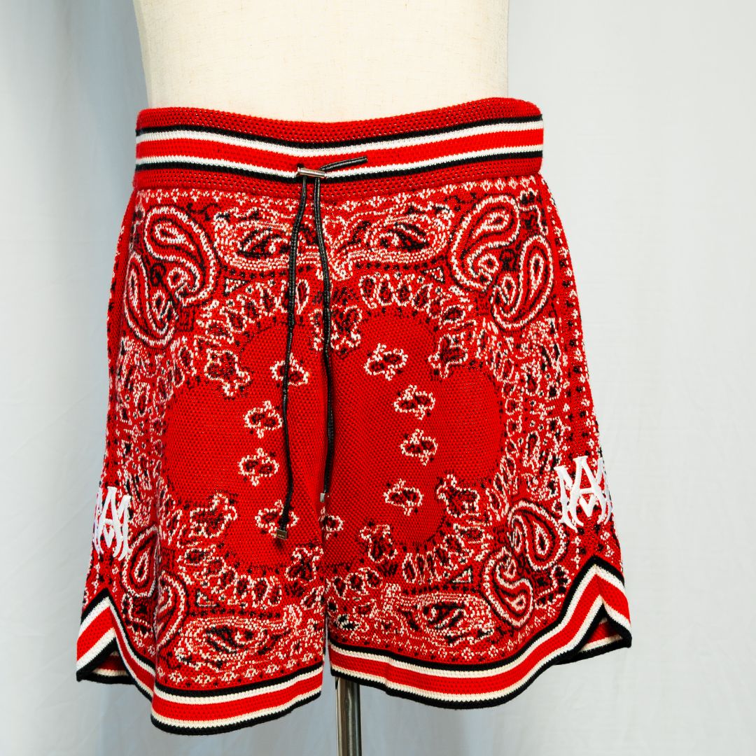 Amiri Red & Multicolour Paisley Woven Shorts
