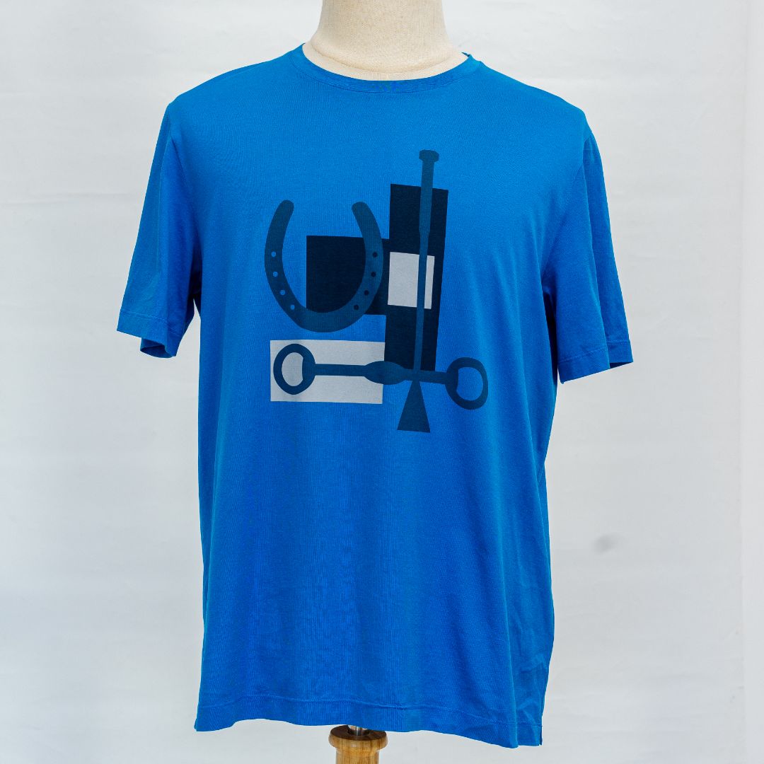 Hermès Blue Cotton Men's T shirt