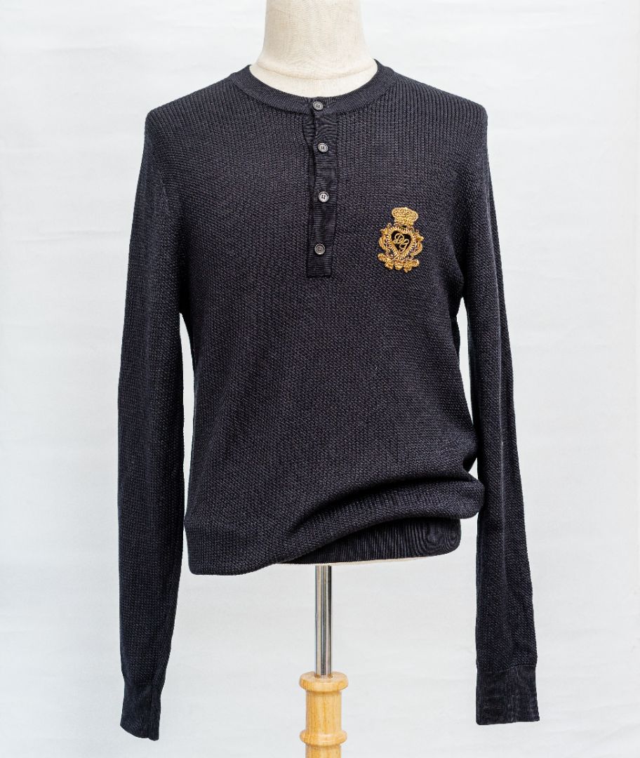 Dolce & Gabbana long sleeve men's top with embroidered detail