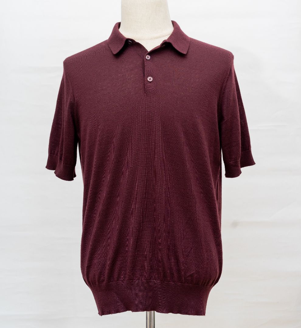 Dolce & Gabbana Cashmere Burgundy Polo