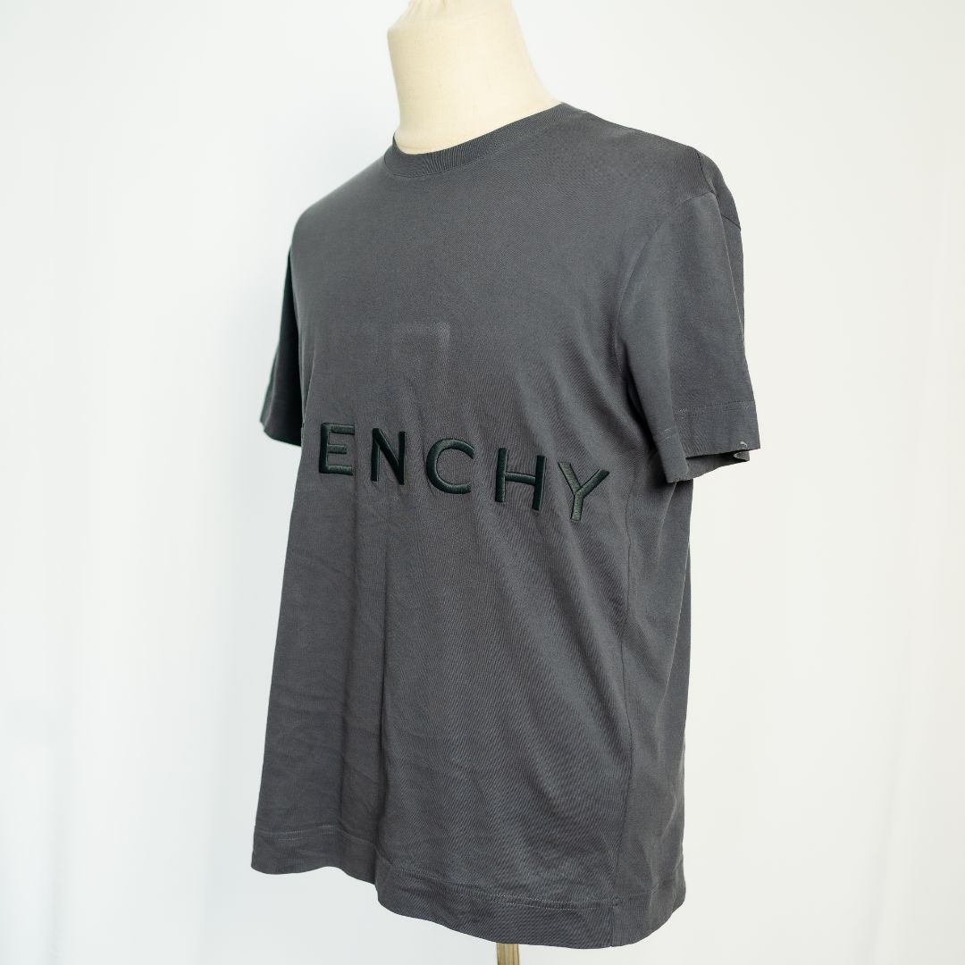 Givenchy Grey Logo T Shirt for Men