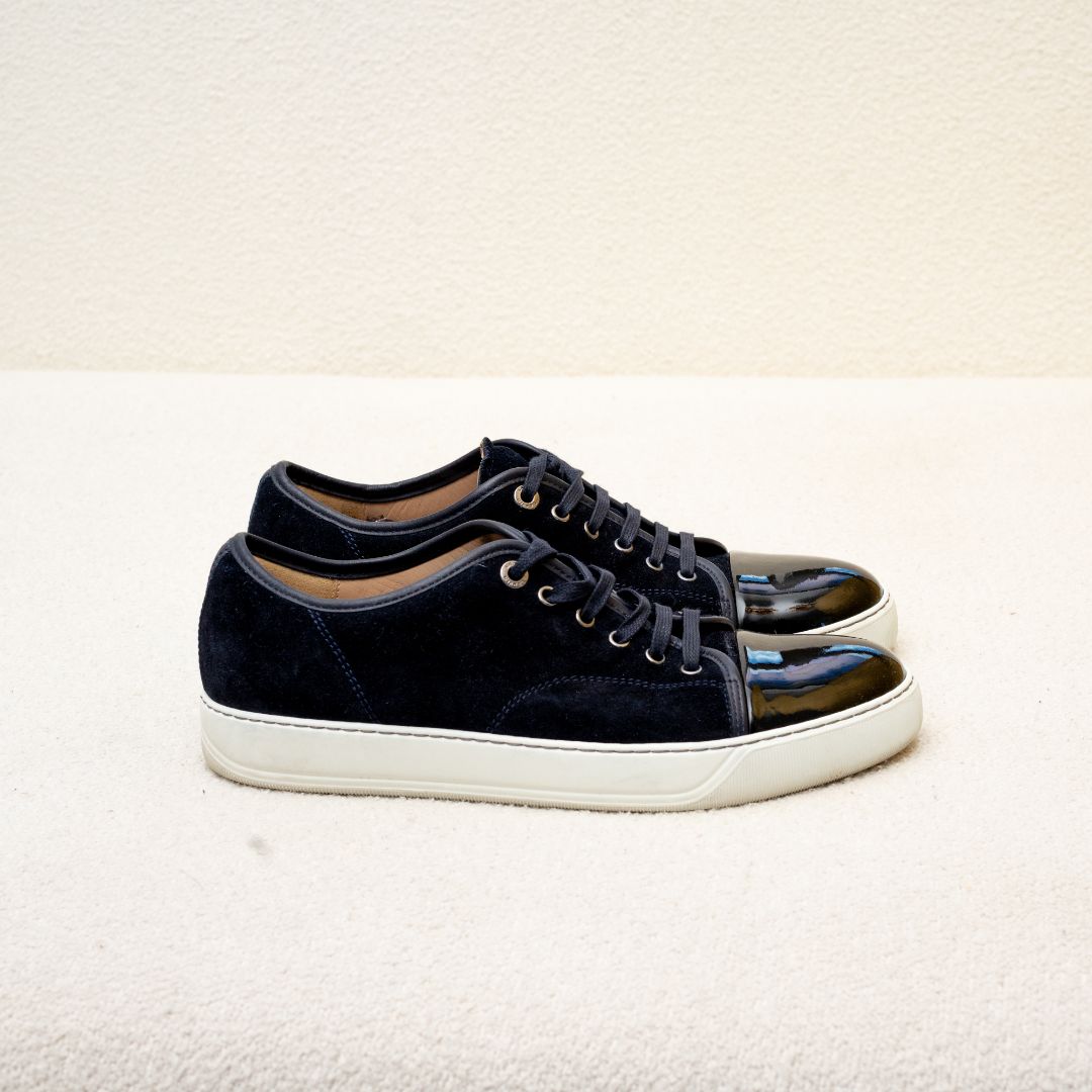 Lanvin Navy Men's Suede DBB1 Sneakers, UK7