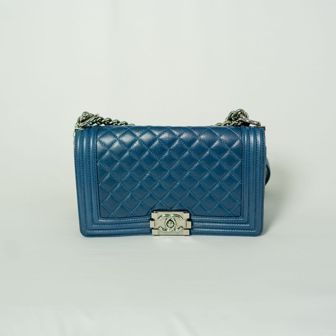 Chanel Le Boy Blue Medium Bag