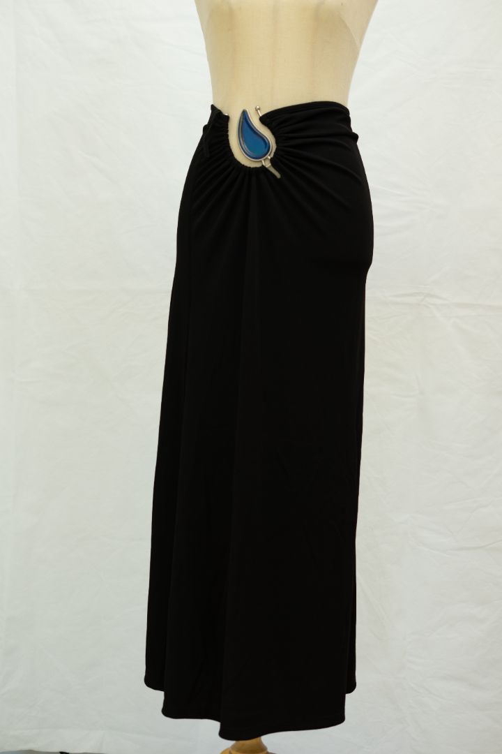 Christopher Esber Moodstone Ruched Black Skirt