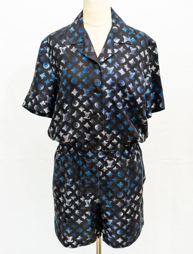 Louis Vuitton Mahina Monogram Short-Sleeved Playsuit