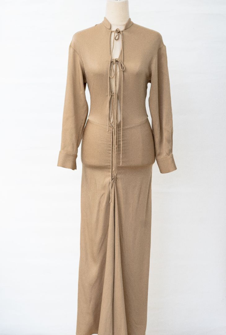 Christopher Esber Tan Ruched Dress