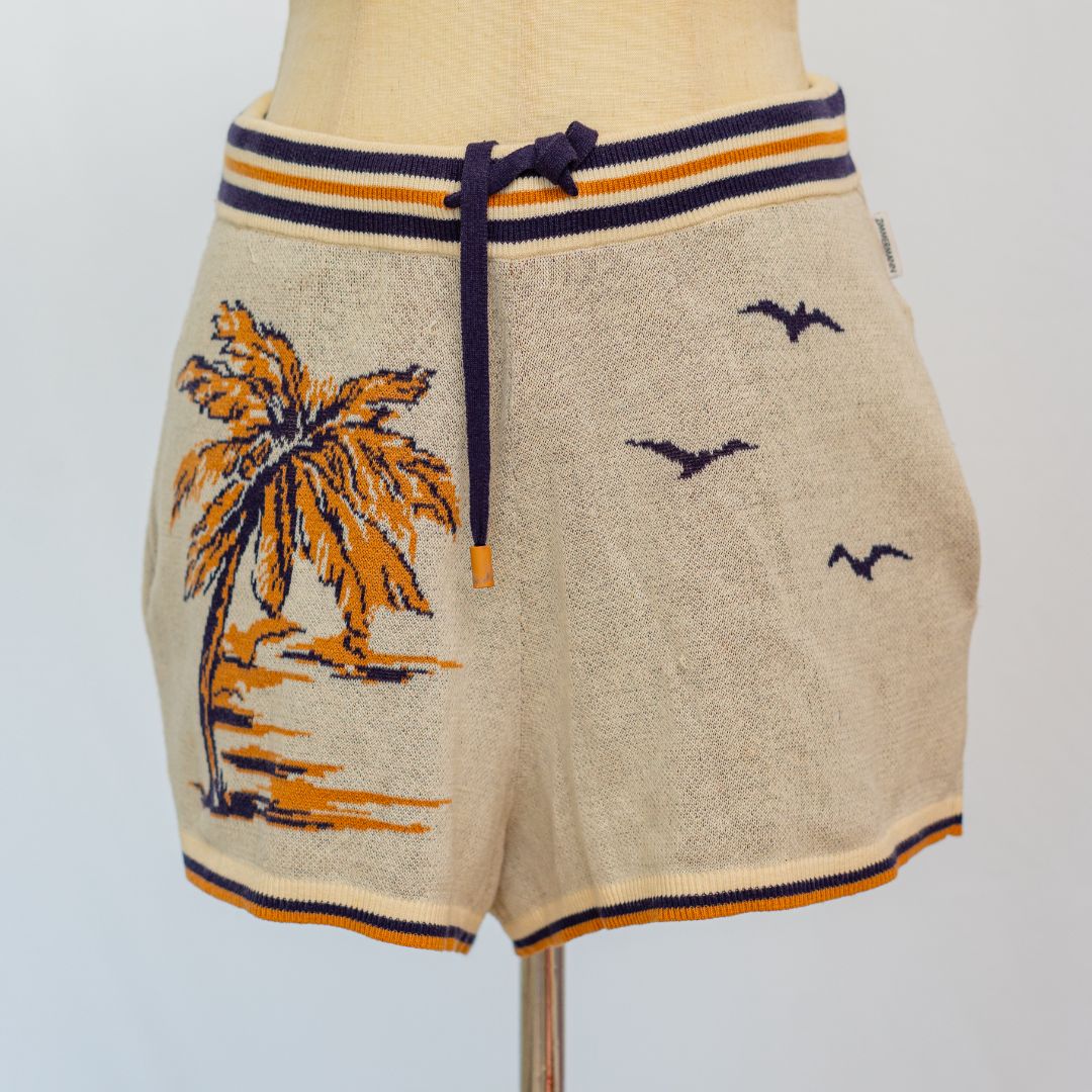 Zimmermann Embroidered Drawstring Shorts In Beige