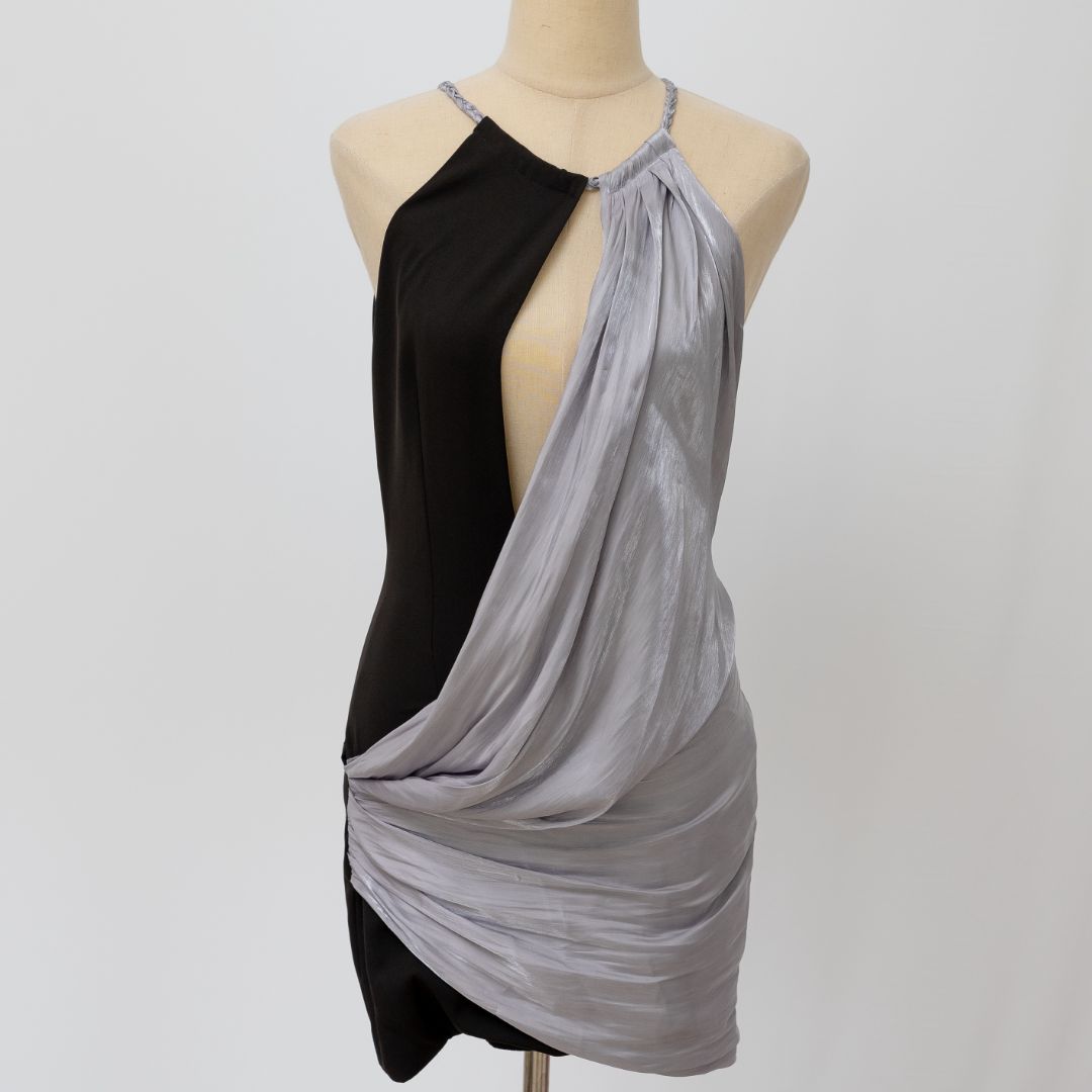 Lobster Claw Black and Grey Dress