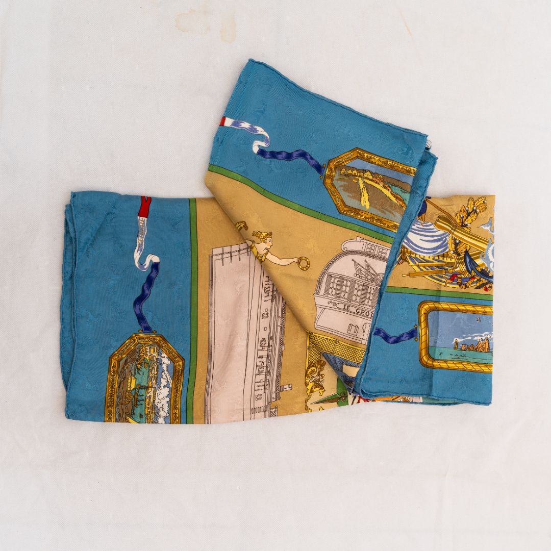 Hermès "Le Géographe" Silk Scarf