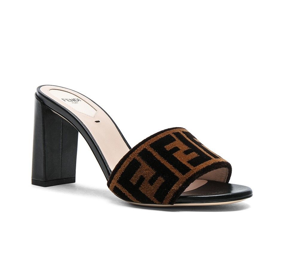 Fendi Logo Mules, 39
