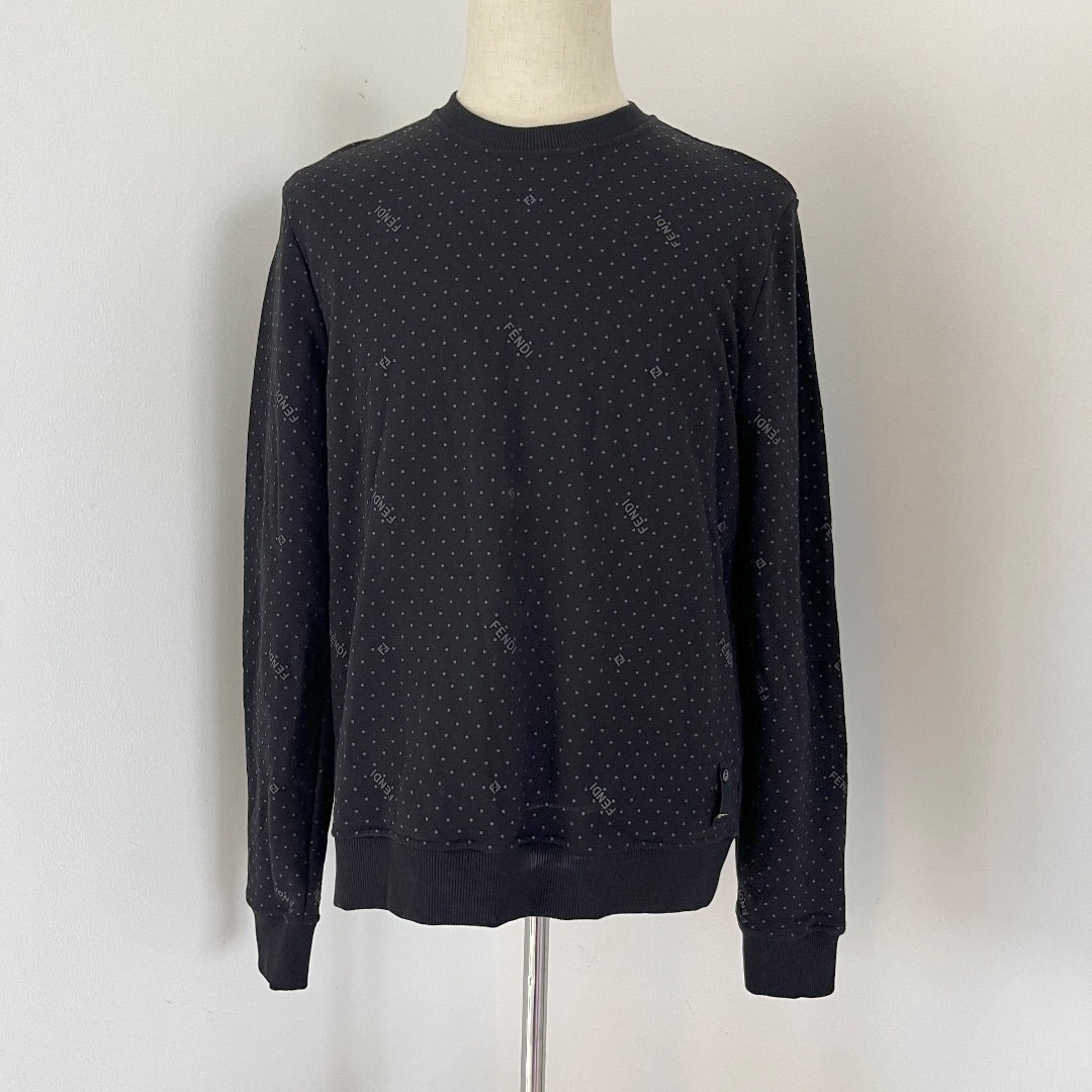 Fendi Black Cotton Sweater