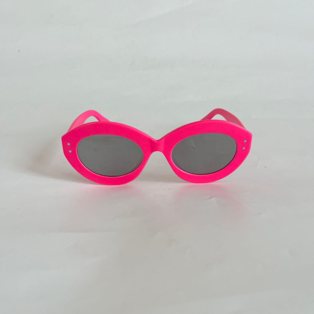 Celia Kritharioti pink oversized sunglasses
