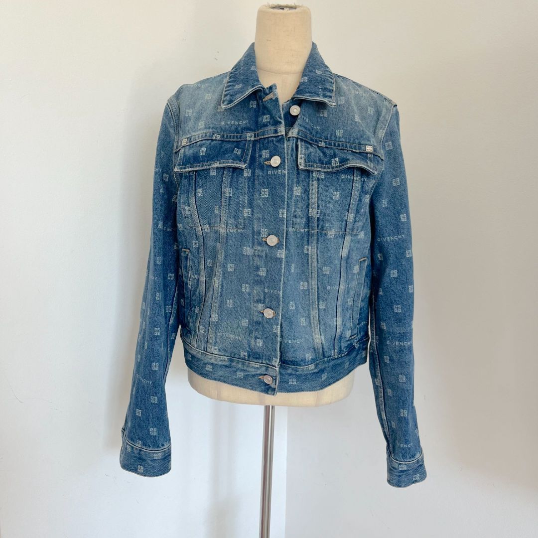 Givenchy 4G blue denim slim fit jacket