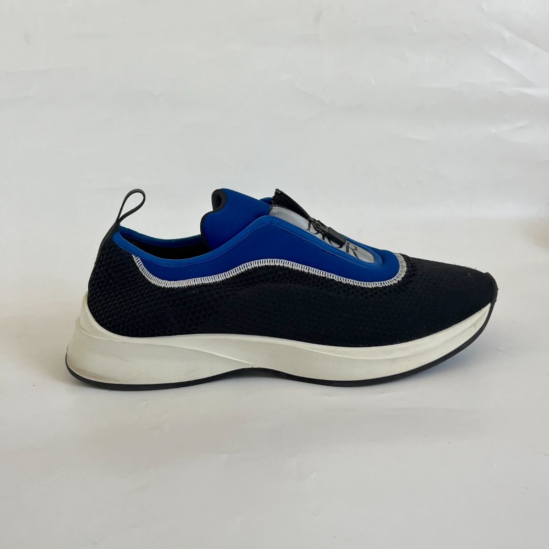 Dior Blue and Black Mesh and Neoprene B25 Low-Top Mens Sneakers