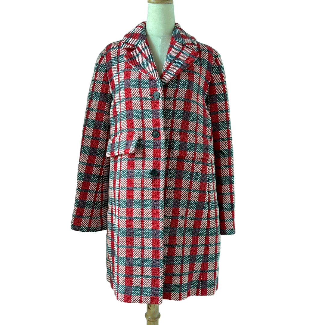Christian Dior red check long coat