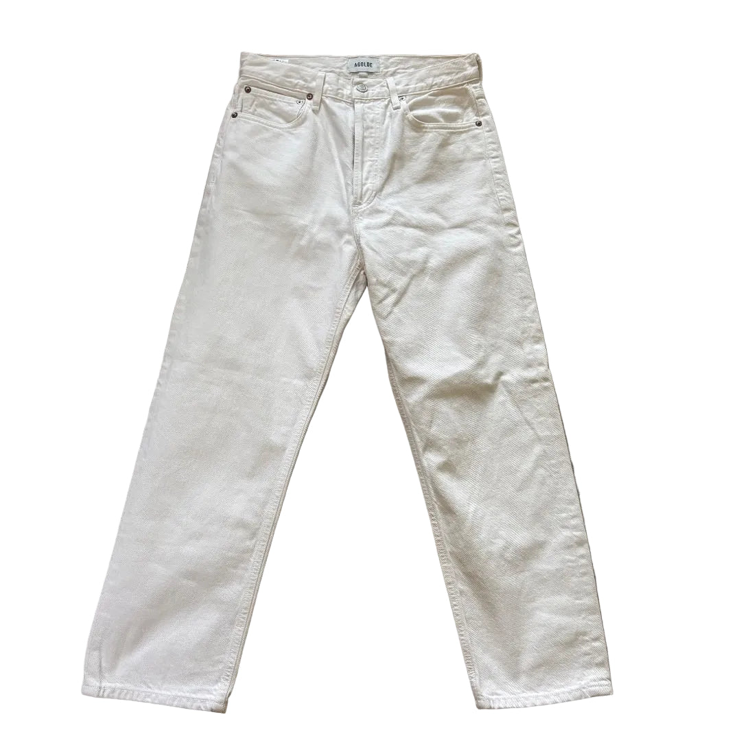 Agolde High Waist White Jeans Size 26
