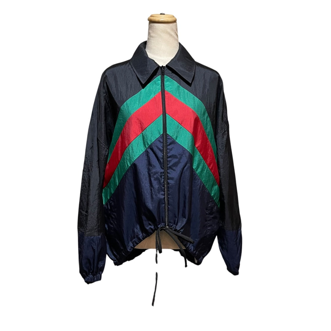 Gucci Navy Logo Web Stripe Windbreaker Jacket & Trouser Set