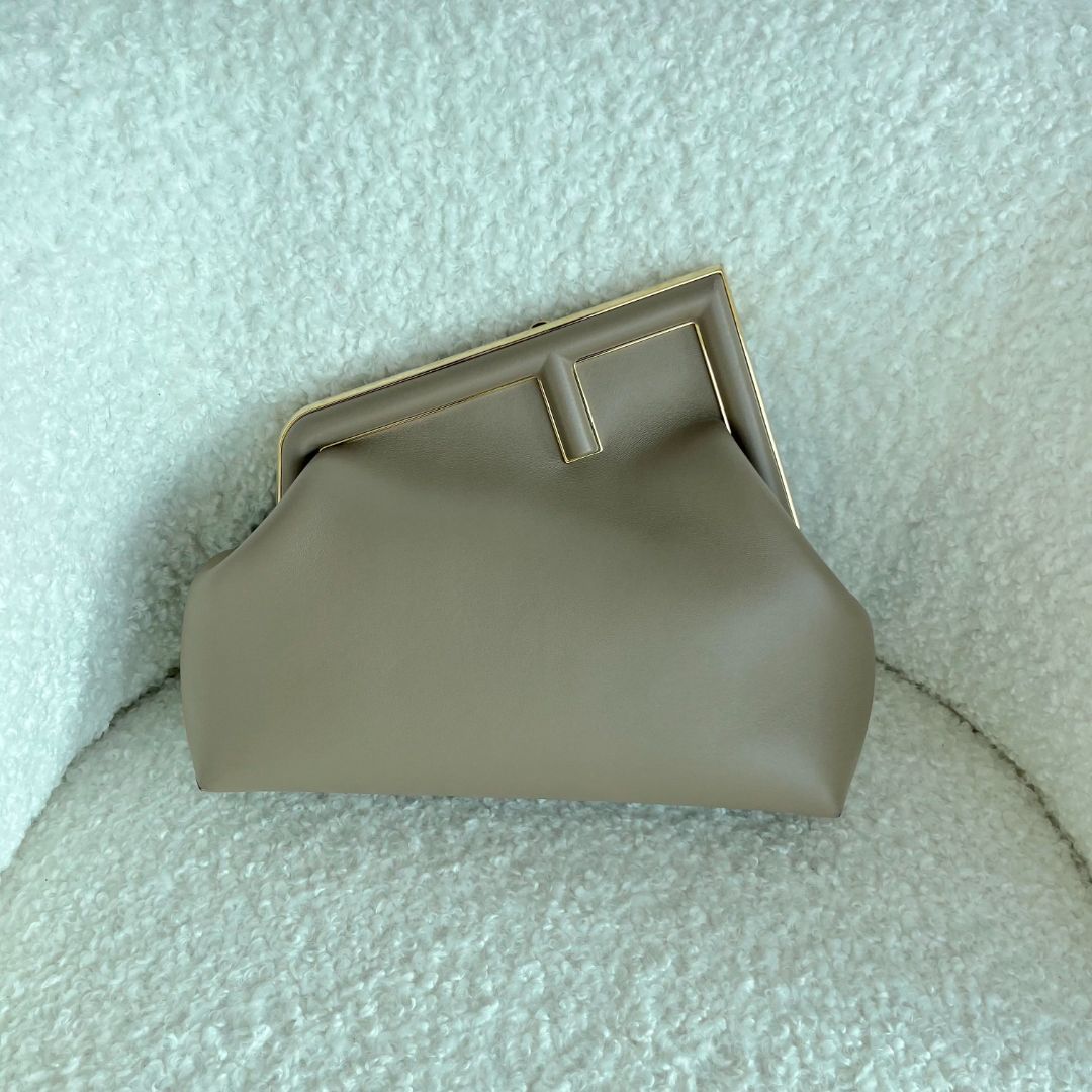 Fendi First Logo Detailed Medium Clutch Bag