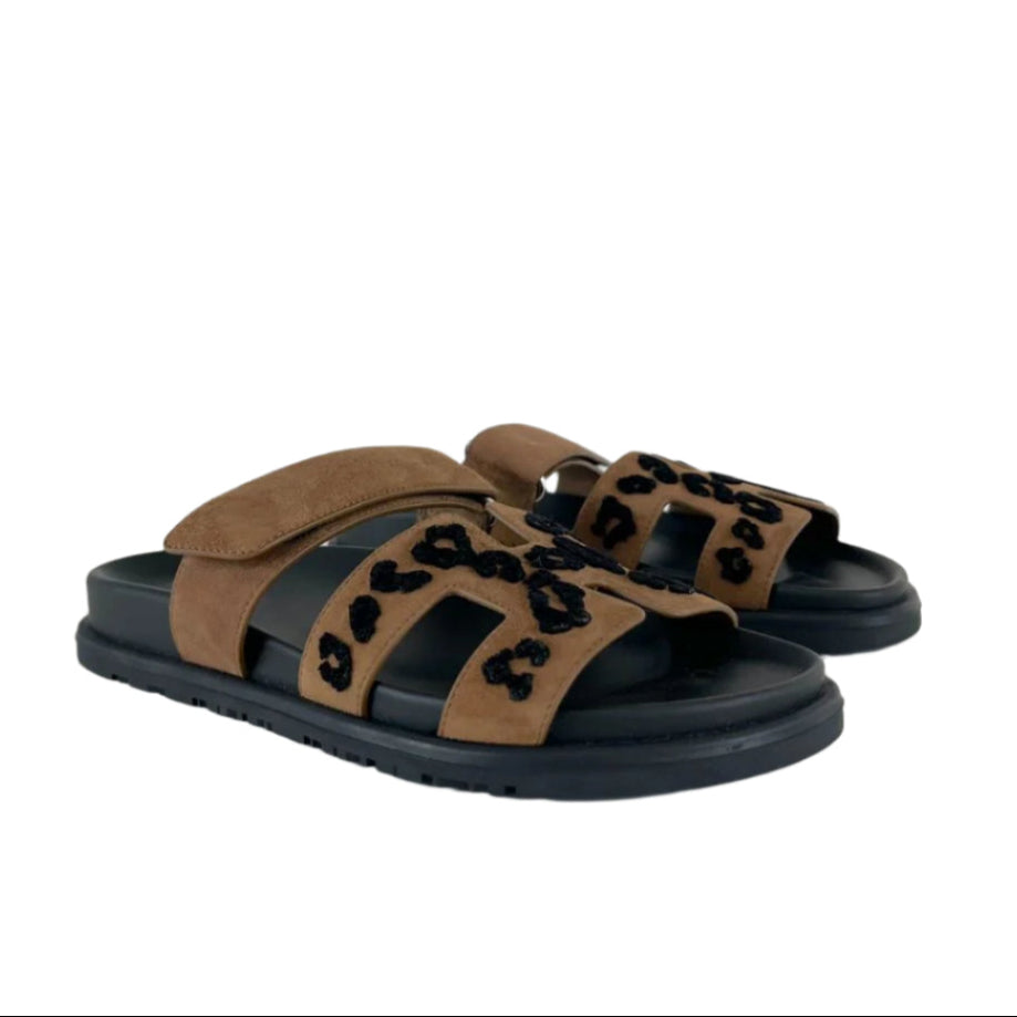 Hermès Brun Fume Noir Suede, size 37