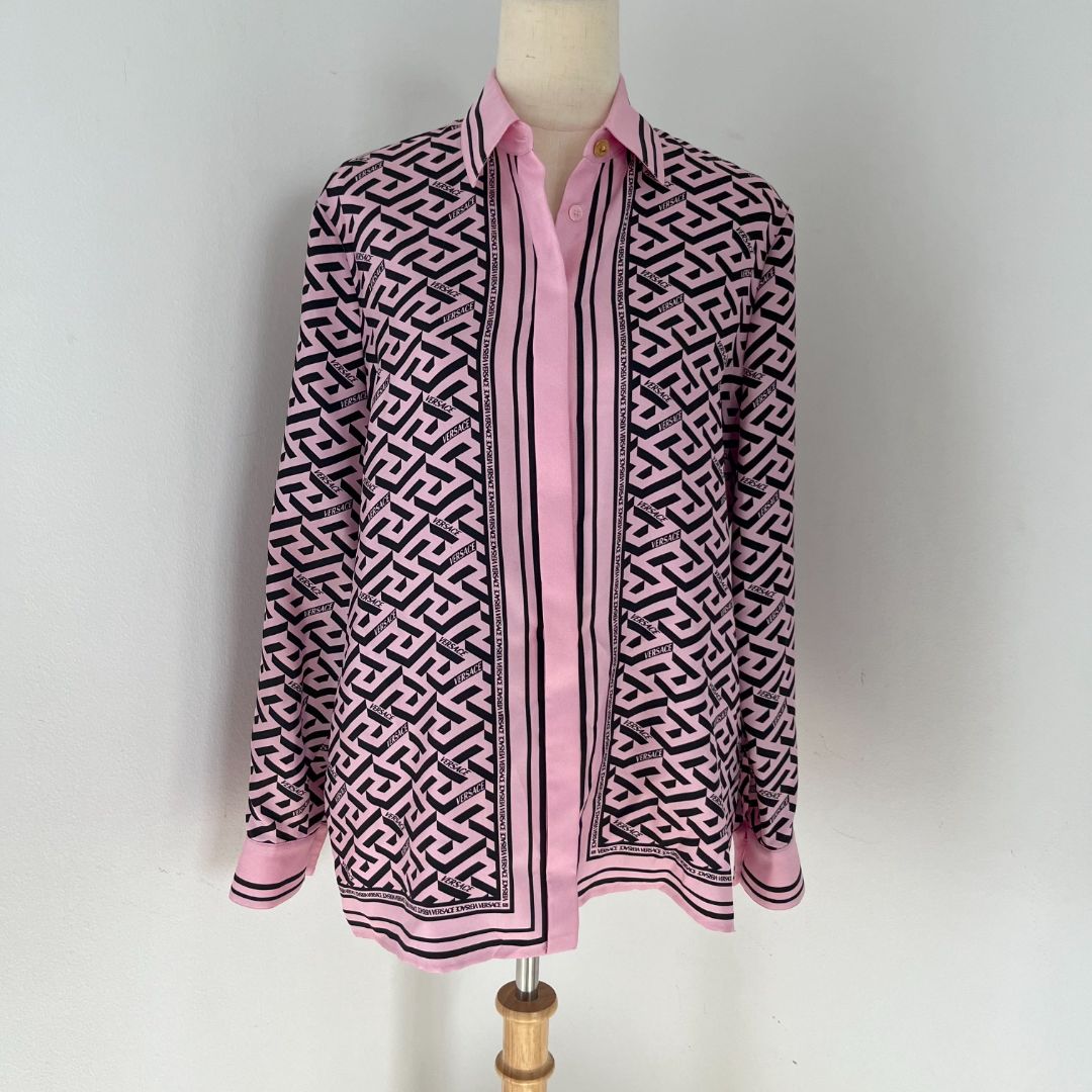 Versace La Greca silk shirt