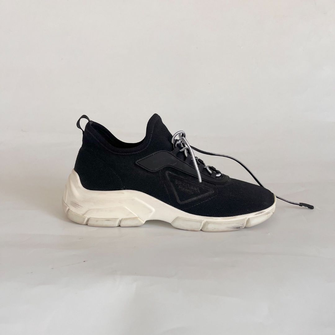Prada Black Knit Sneakers, 37