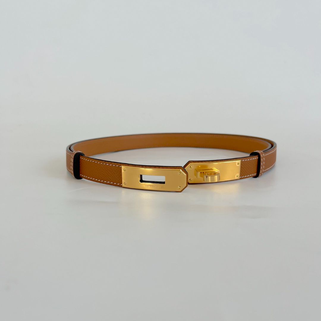 Hermes Kelly Belt Epsom calfskin with gold-plated hardware