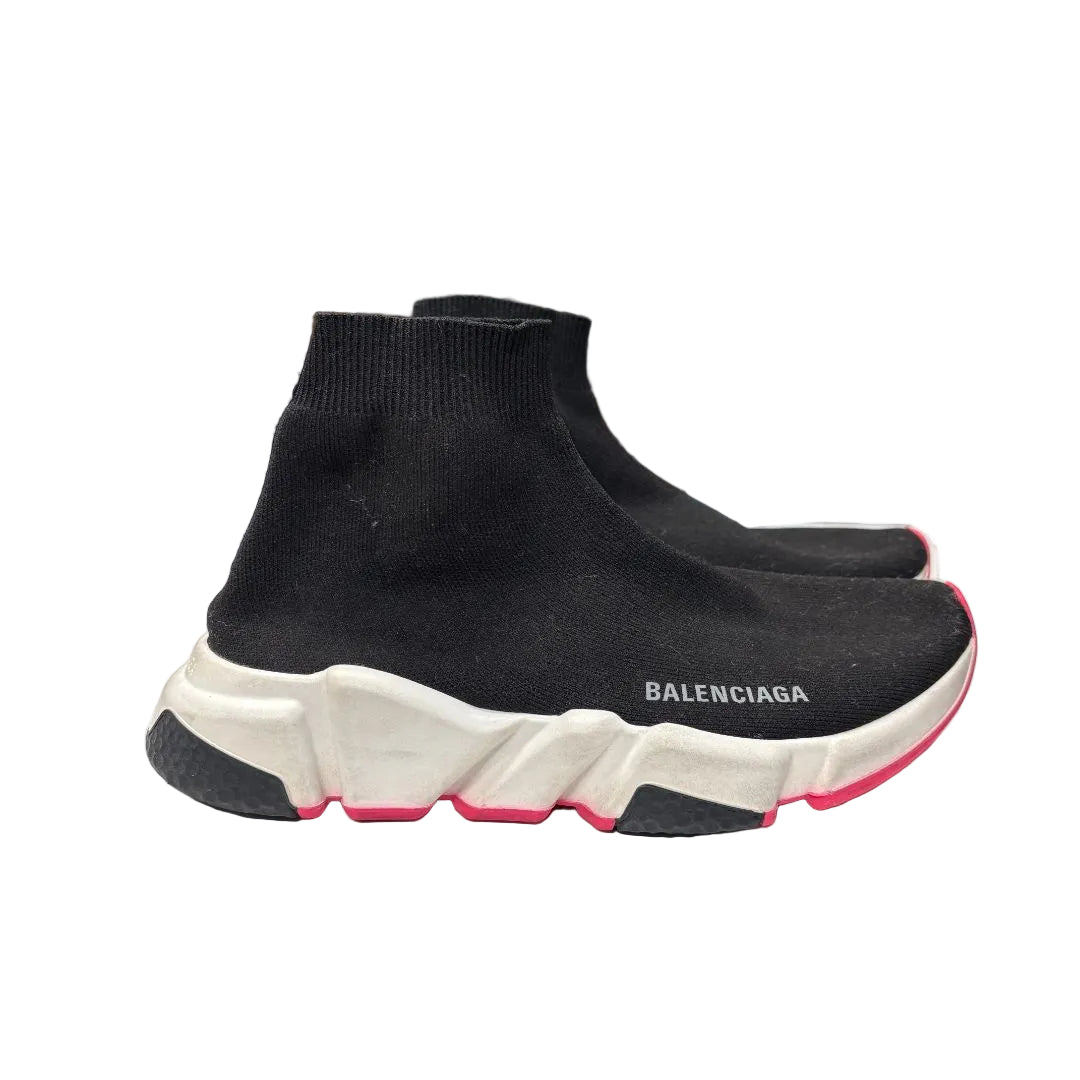 Balenciaga Speed White and Pink Sneakers, size EU38