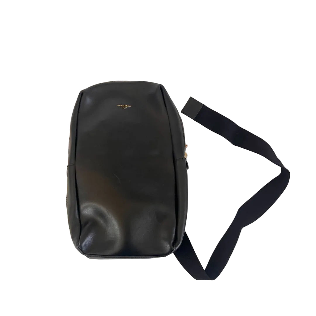 Dolce & Gabbana black leather back bag one shoulder
