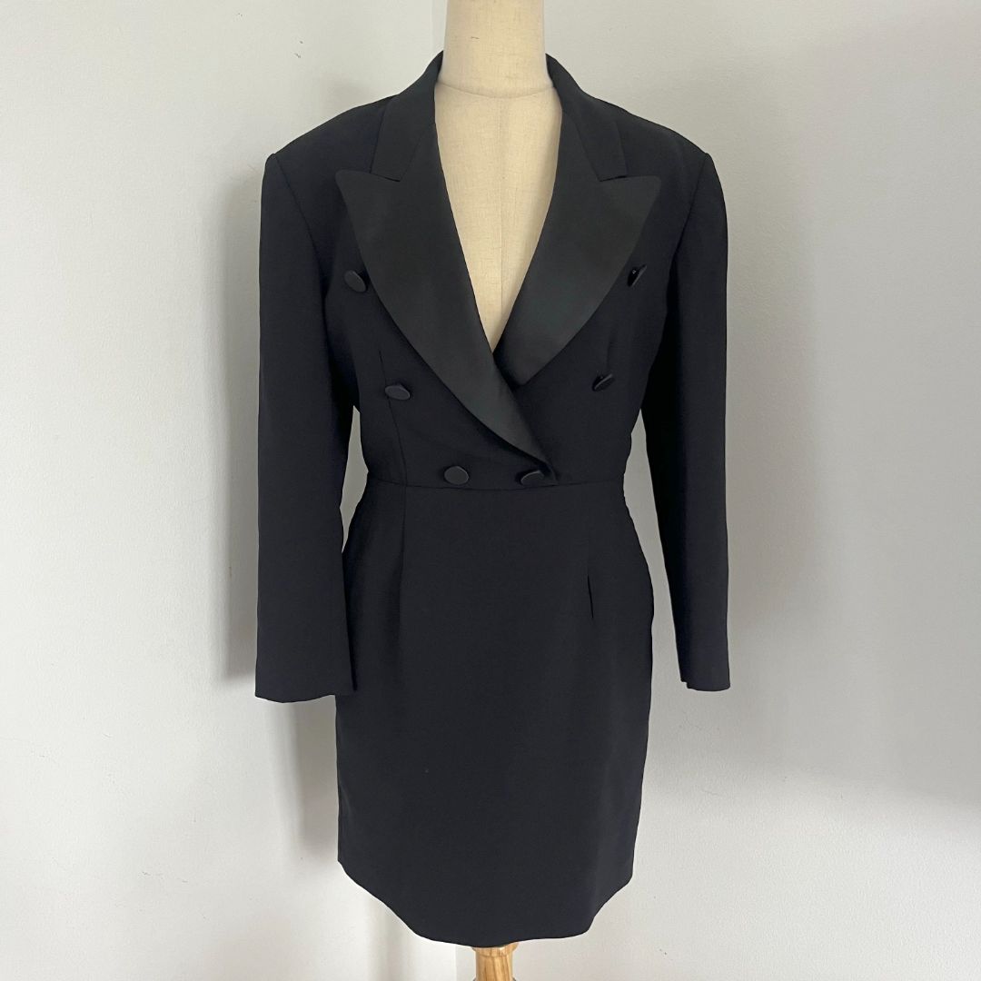 MSGM Single-Breasted Blazer Enverse Satin Dress
