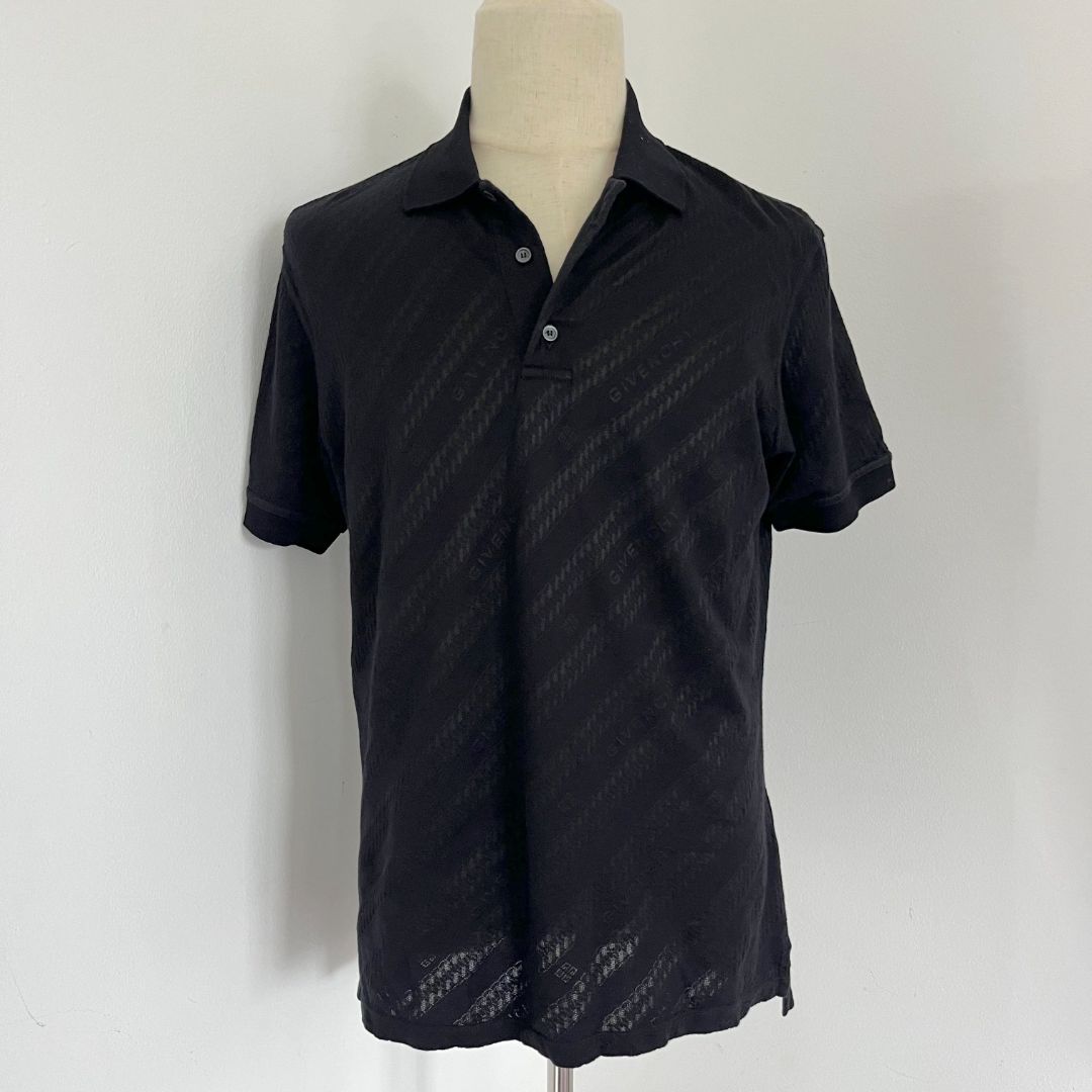 Givenchy Black Tonal Logo Print for Men