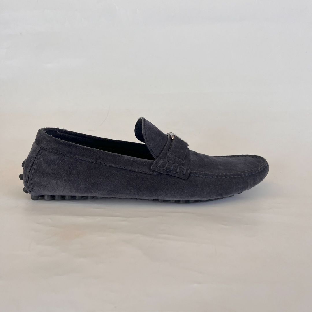 Louis Vuitton Grey Suede Mens Loafer, 7.5