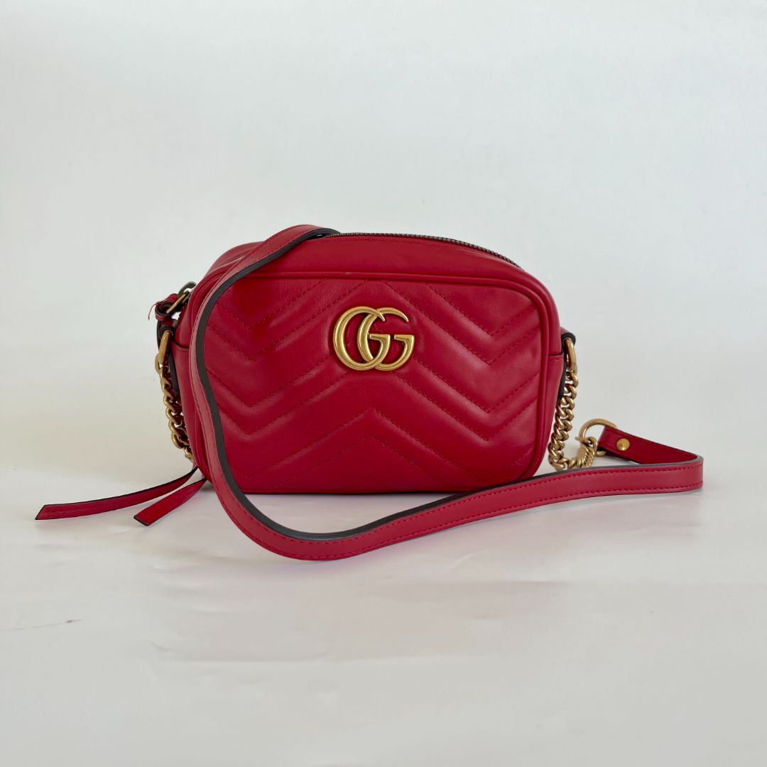 Gucci GG Marmont Mini crossbody red bag
