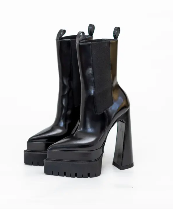 Versace Black Aevitas Boots, 37.5