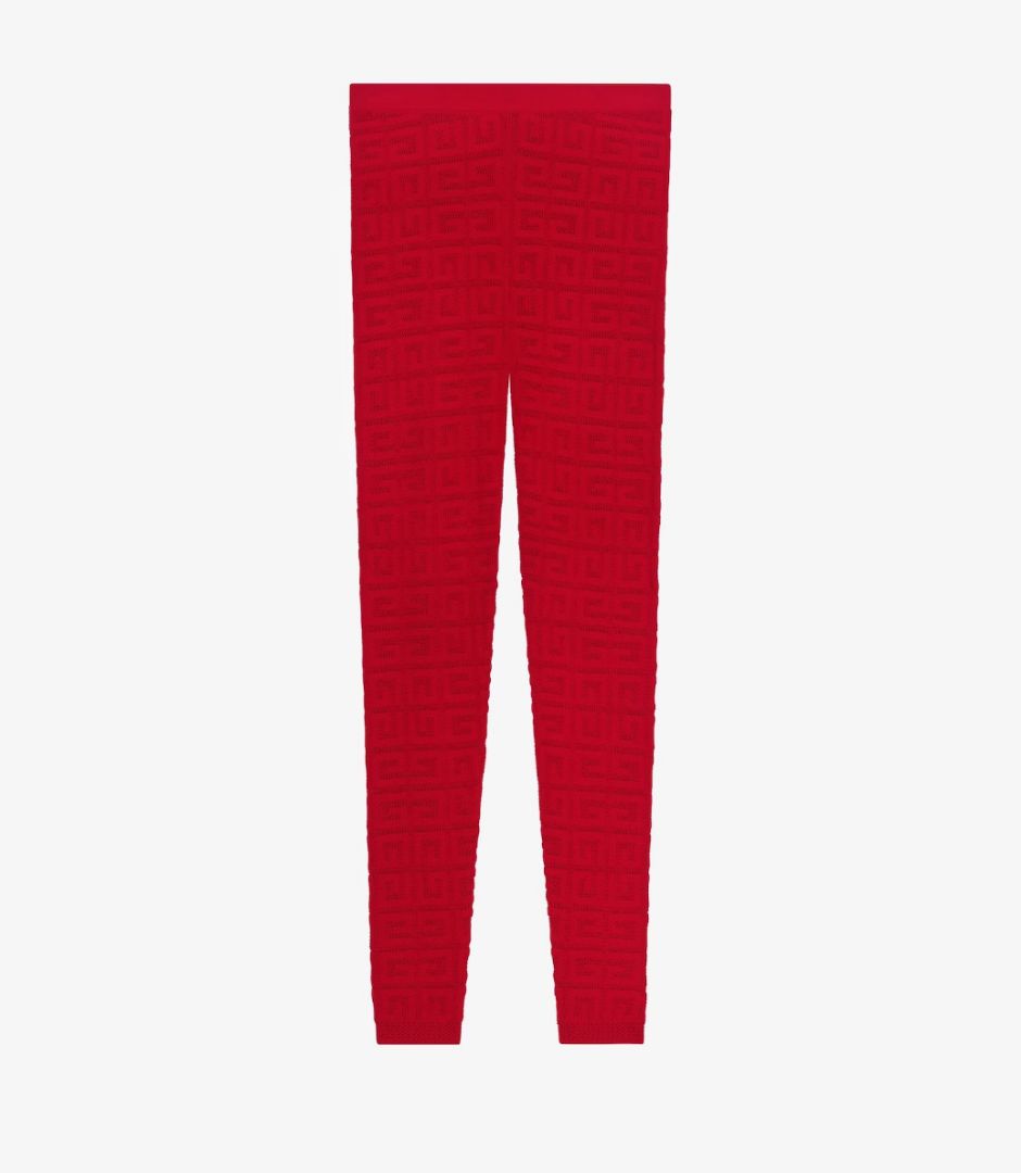 Givenchy Red 4G Knit Leggings