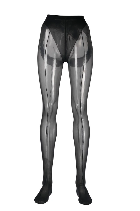 جوارب كولون بقطع شبكية من Mugler x Wolford