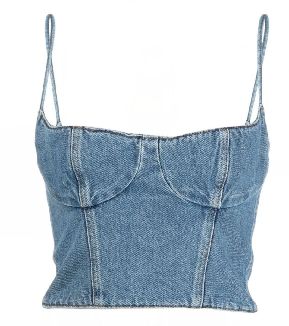 Magda Butrym cropped denim top