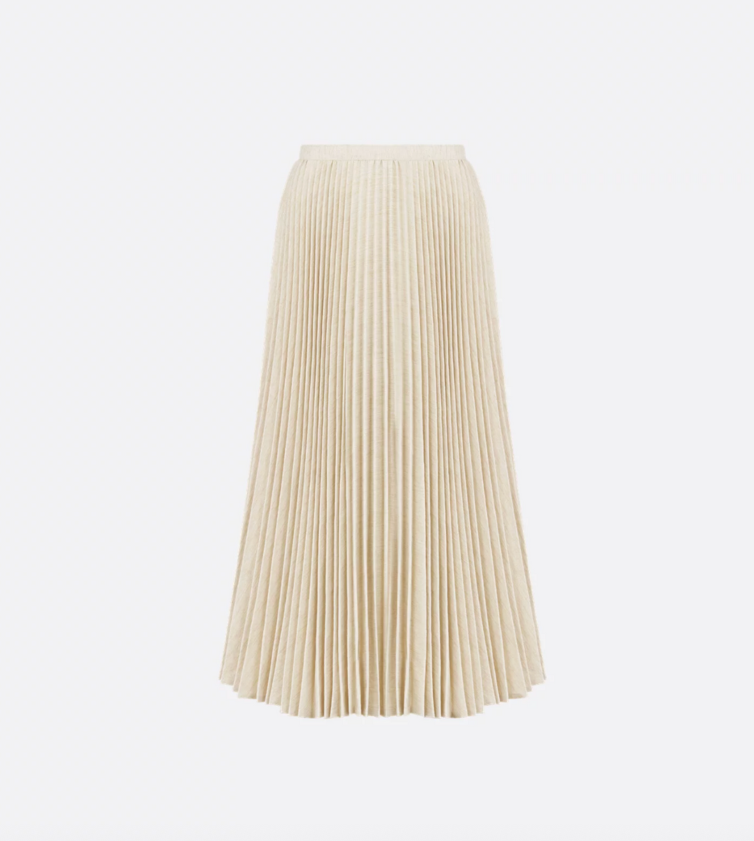 Christian Dior Gold/Beige Or Mid-Length Pleated Skirt