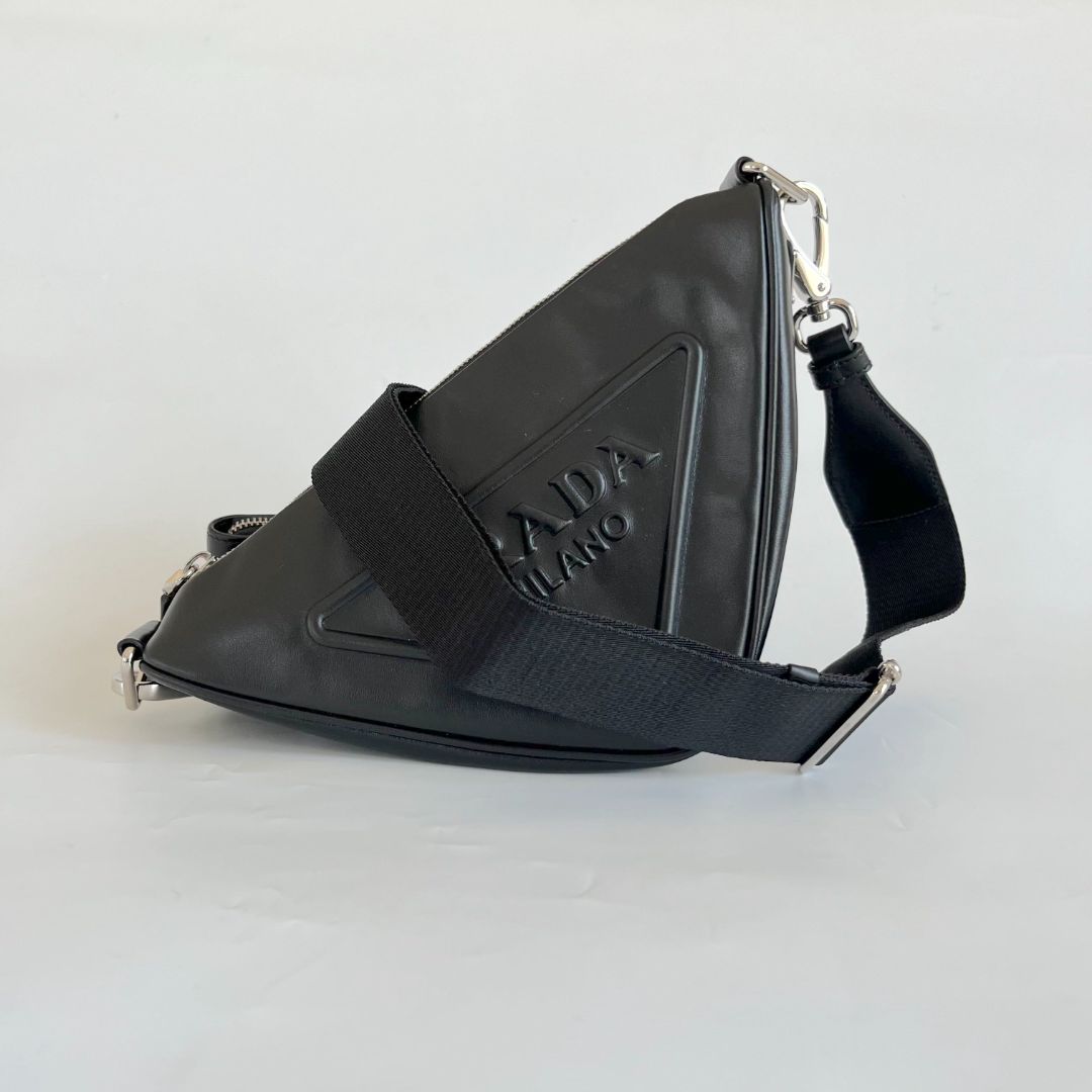 Prada Triangle Leather Shoulder Bag