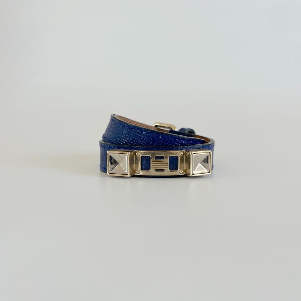 Proenza Schouler blue leather strap bracelet