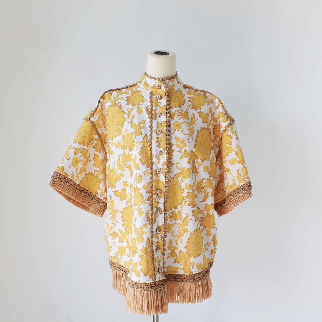Zimmermann Floral Print Boxy Shirt With Fringes