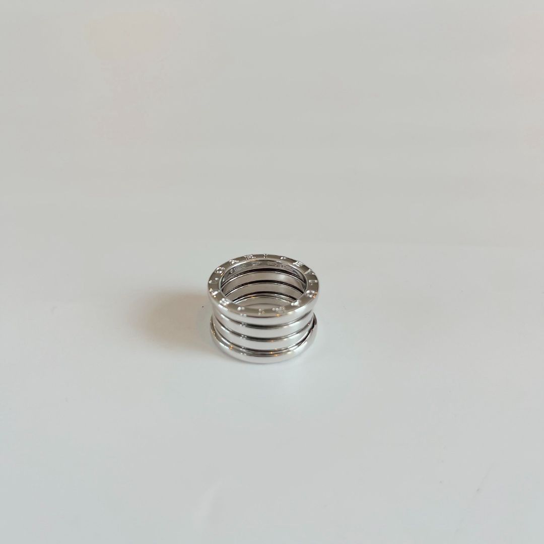 Bvlgari B.zero1 four-band ring in 18 kt white gold, size 51