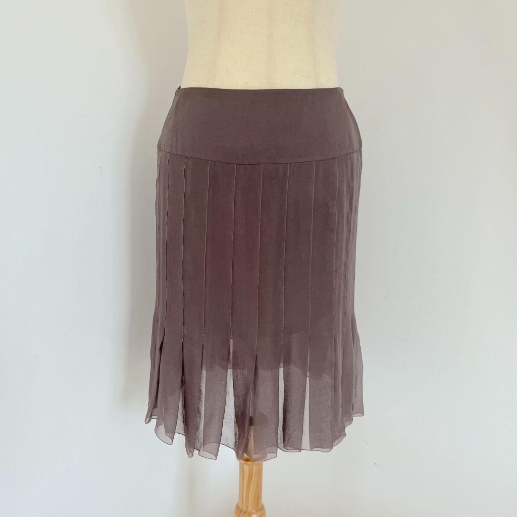 Chanel Pleated Chiffon Skirt