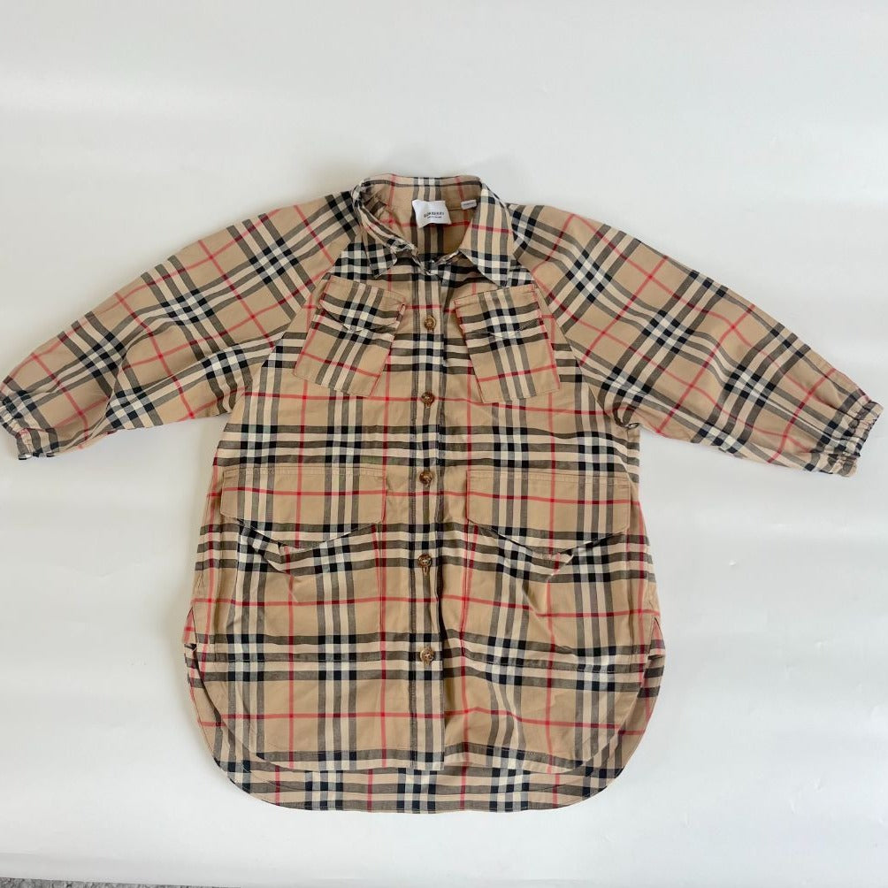 Burberry Vintage Check Cotton Shirt Dress