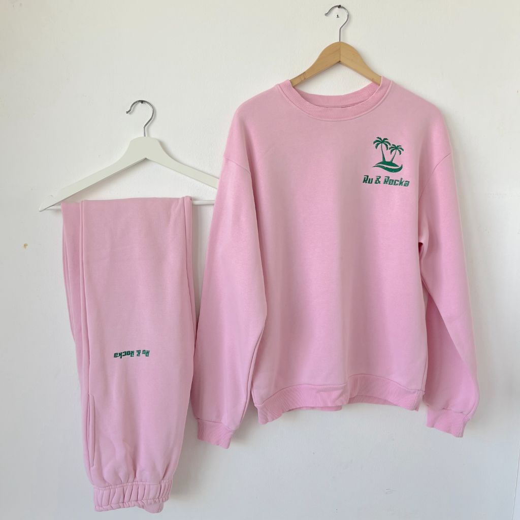Ru & Rocka pink track suit set