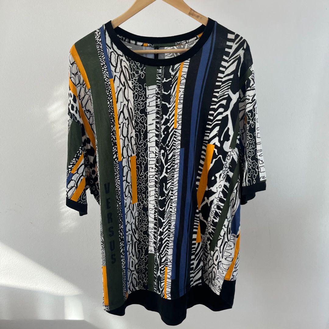 Versus Versace Printed Cotton Mens T Shirt