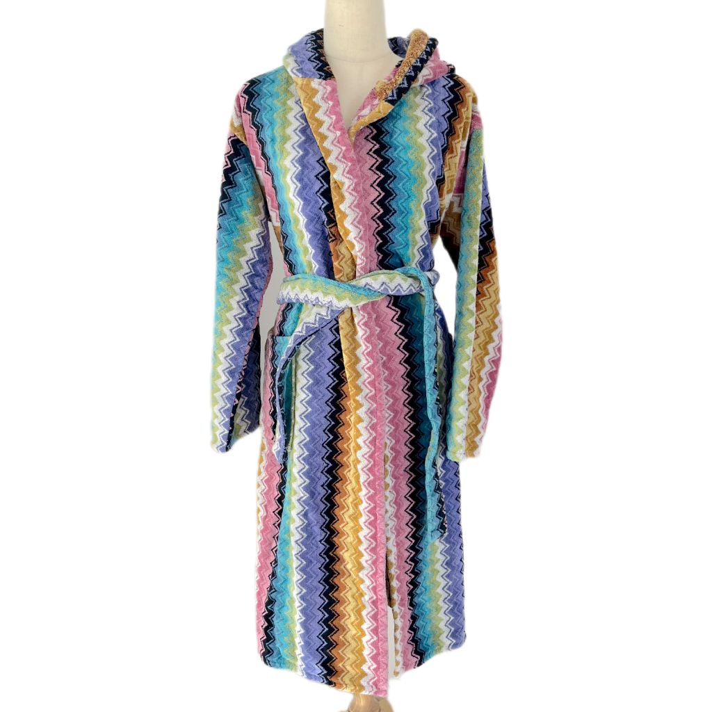 Missoni Home Multicolor Belted Hooded Robe
