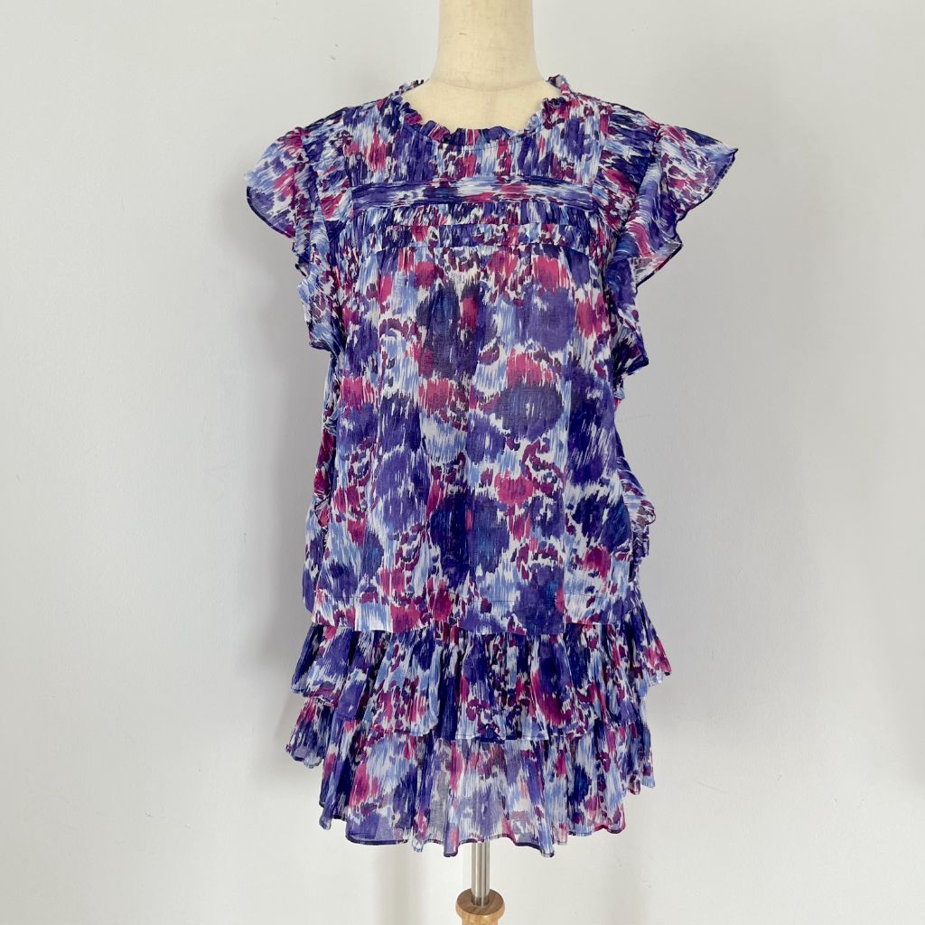 Isabel Marant Etoilè printed sleeveless blouse with matching mini skirt