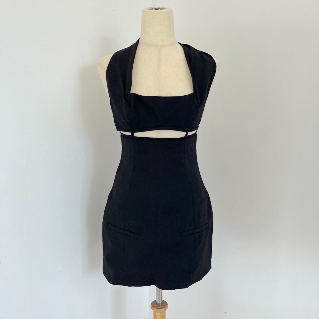 Jacquemus Limao halterneck dress