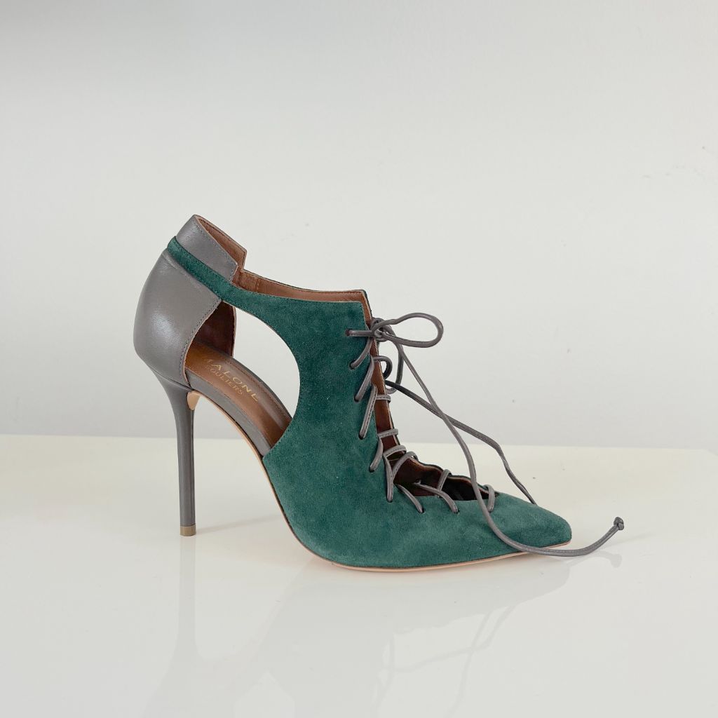 Malone Souliers Lace Up Cut Out Bootie, 37